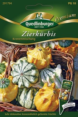 Quedlinburger Zierkürbis Kronenmischung - Blumensamen