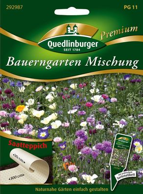 Quedlinburger Bauerngarten Mischung Saatteppich - Blumensamen