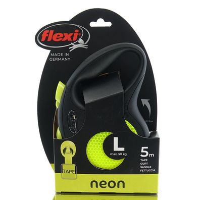 Nobby® Hunde flexi NEW NEON Gurt L Gelb 5 Meter