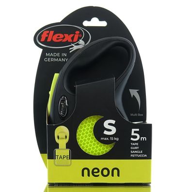 Nobby® Hunde flexi NEW NEON Gurt S Gelb 5 Meter
