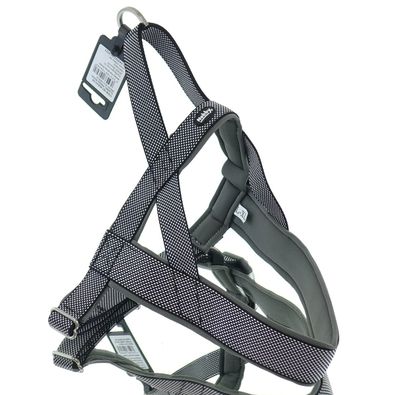 Nobby® Hunde Norwegergeschirr Classic Preno Royal L Schwarz & Weiß 68-85 cm - Nylon
