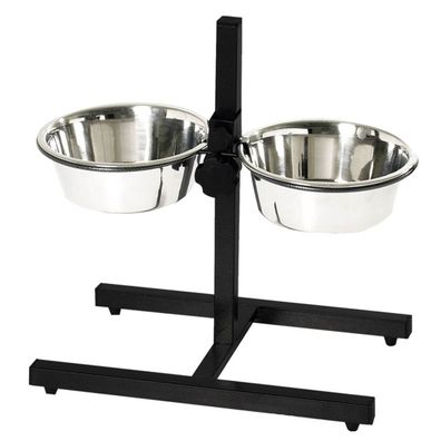 Nobby® Hunde Napfständer DINER BAR S verstellbar inkl. 2 Näpfen Ø 21 cm mit 1,5 Liter