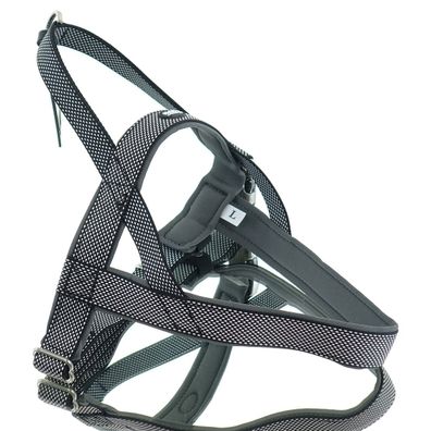 Nobby® Hunde Norwegergeschirr Classic Preno Royal L Schwarz & Weiß 60-76 cm - Nylon