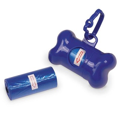 Nobby® Hunde TidyUp Kotbeutelspender "BONE" blau incl. 2 Rollen á 15 Beutel
