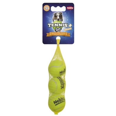 Nobby® Hunde Tennisball mit Squeaker S 5,5 cm, 3er Netz