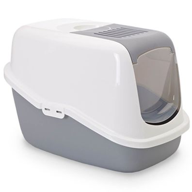 Nobby® Katzentoilette "NESTOR" grau / weiß 56 x 39 x 38,5 cm