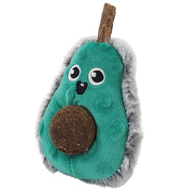 Nobby® Katzen Plüsch Avocado mit Matatabi Stick und Catnip Kugel 13 cm