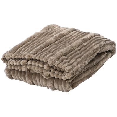 Kuscheldecke Grau Höhe 1 cm Breite 130 cm Länge 170 cm - Polyester