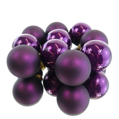 Christbaumkugeln Feige 5 x glänzend & 5 x matt Ø 6 cm aus Glas - 10er Set