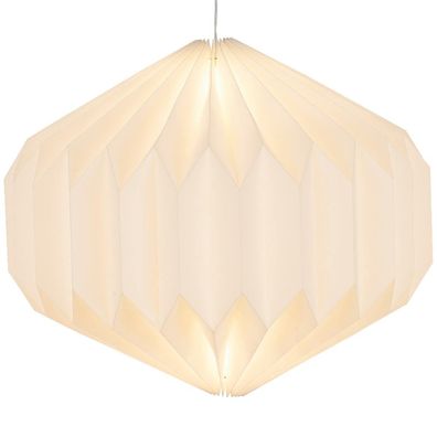 Lumineo Ornament-Hängelampe Weiß für den Außenbereich Ø 45 cm 6 LED - warmweiß