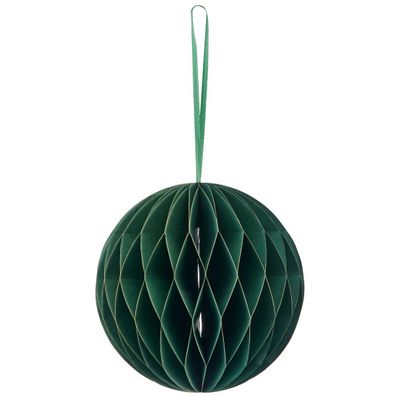 GASPER Weihnachtsanhänger Kugel Dunkelgrün mit Magnetverschluss Ø 15 cm - Papier