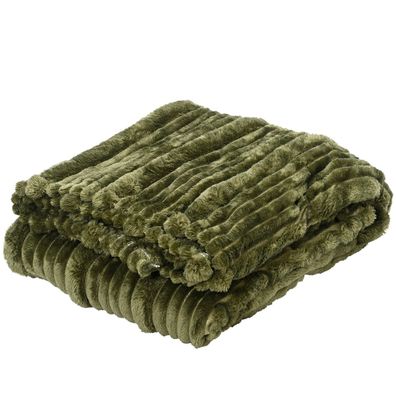 Kuscheldecke Grün Höhe 1 cm Breite 130 cm Länge 170 cm - Polyester