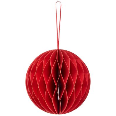 GASPER Weihnachtsanhänger Kugel Rot mit Magnetverschluss Ø 15 cm - Papier