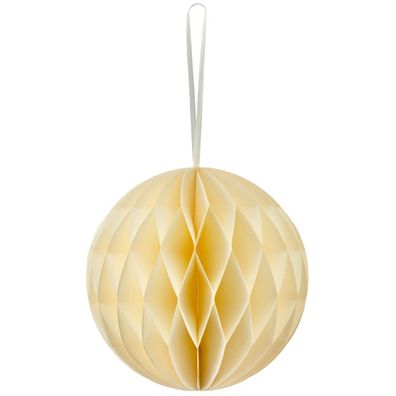 GASPER Weihnachtsanhänger Kugel Naturweiß mit Magnetverschluss Ø 15 cm - Papier
