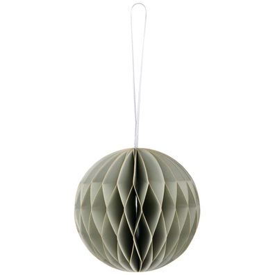 GASPER Weihnachtsanhänger Kugel Grau mit Magnetverschluss Ø 10 cm - Papier