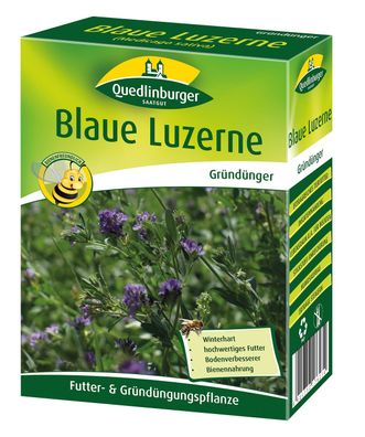 Quedlinburger Gründüngung Blaue Luzerne 500 g - Faltschachtel