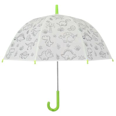 Esschert Design Kinder Regenschirm Dinosaurier Paint it Yourself zum Ausmalen