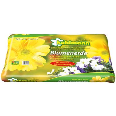 Kuhlmann Blumenerde für Zimmer- Beet- Kübel- und Balkonpflanzen - 5 Liter
