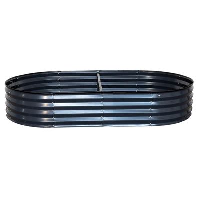 Esschert Design Bodenhochbeet S Oval Anthrazit 120,5 x 60,5 cm - Metall