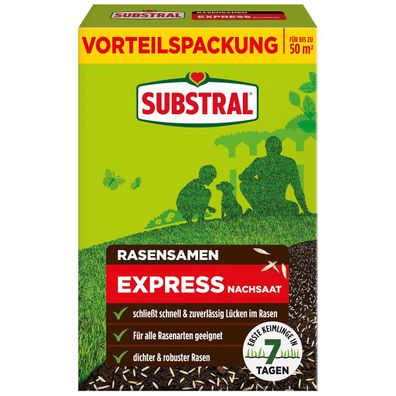 SUBSTRAL® Express Rasensamen Nachsaat für 50 m² - 1 kg