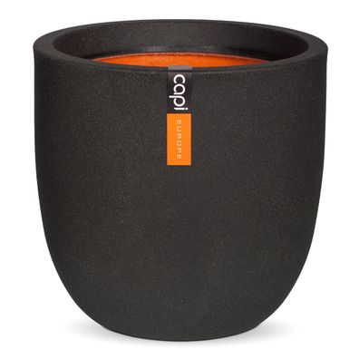 Capi Europe Übertopf Smooth NL Kugel Schwarz mit Isolierschicht Ø 43 cm - Kunststoff