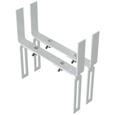 Geli 2 Blumenkastenhalter TYP H Weiß für Mauern 1-fach verstellbar
