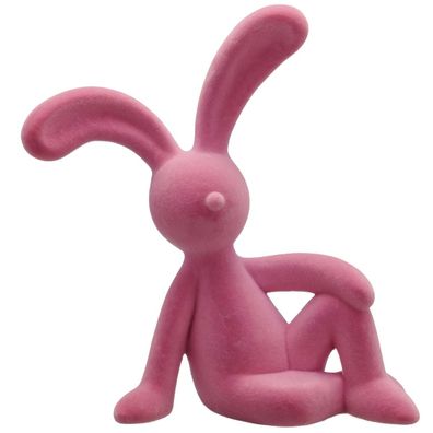 GASPER Creativ home Osterhase Jeffrey L Rosa sitzend 28 x 38 cm - Kunststoff