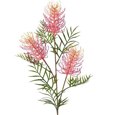 GASPER Silbereiche-Grevillea Zweig Rosa 83 cm - Kunstblumen