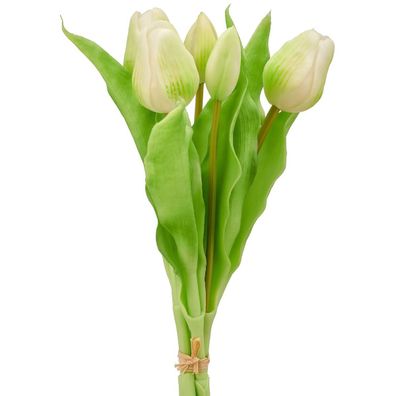 GASPER Tulpenbund Weiß 31 cm - Kunstblumen