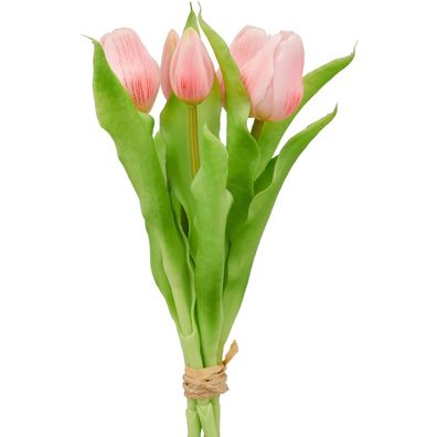 GASPER Tulpenbund Rosa 31 cm - Kunstblumen