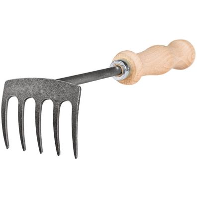 IDEAL-Handrechen mit 15,5 cm Buchenstiel - Hochwertiger Vergütungsstahl