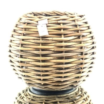 VAN DER LEEDEN DRYPOT® Rattan Tina Pflanzkübel Braun Ø 58 cm - Sylter Körbe