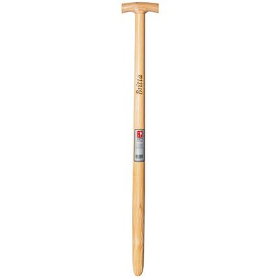 IDEAL-T-Stiel für BRITTA-Spaten gebogen, lackiert, mit Brennstempel 85 cm - Esche
