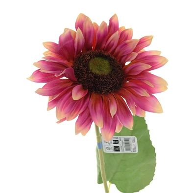 Everlands Sonnenblume Harlekin Rosa & Creme Ø 16 cm 74 cm - Kunstblumen