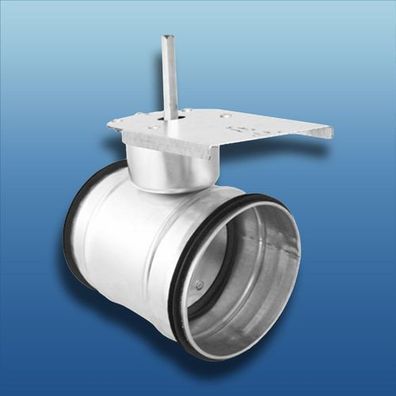 Absperrklappe für Stellmotor mit Lippendichtung