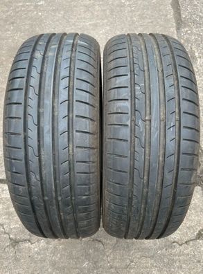 2x Sommerreifen 205/55 R16 91V Dunlop Sport BluResponse DOT24 7,3-7,6mm