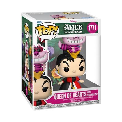 POP-Figur Premium Disney Alice im Wunderland Herzkönigin mit Cheshire-Katze
