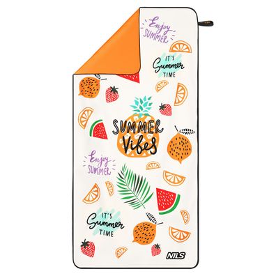 NILS NCR14 Mikrofaser Handtuch 160 × 80 cm schnell trocknend mit Gummiband