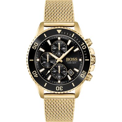 Boss Admiral Chronograph 1513906 Herrenuhr Edelstahl Gold Neu OVP