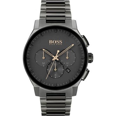 Boss Peak Chronograph 1513814 Herrenuhr Edelstahl Schwarz Neu OVP