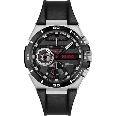 Hugo Wild Chronograph 1530336 Herrenuhr Edelstahl Silber Neu OVP