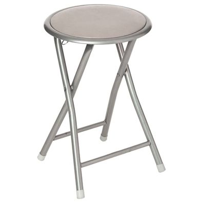 5 five simply smart Klapphocker Basic 30 x 45 cm Taupe Stahl klappbar