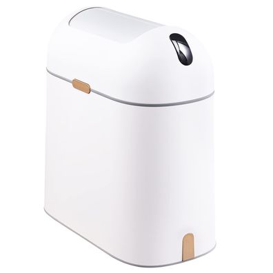Elpheco Sensor-Mélleimer 10L Badmélleimer mit Bewegungssensor weiß