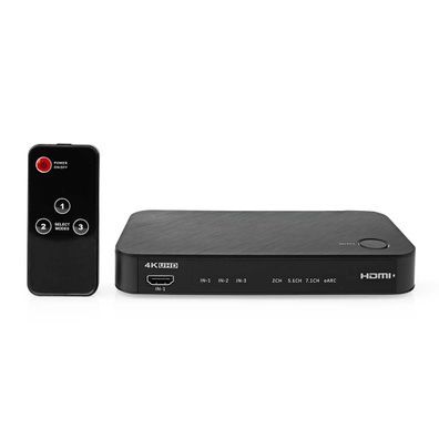 Nedis Digital Audio Konverter 3x HDMI eARC TosLink 3,5 mm Anthrazit