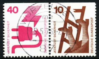BRD BUND Zusammendruck Nr W47 zentrisch gestempelt WAAGR PAA X5F335E