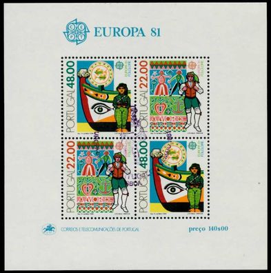 Portugal Block 32 ESST zentrisch gestempelt S00CF92