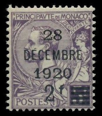 MONACO 1921 Nr 48 ungebraucht X3AD6AE