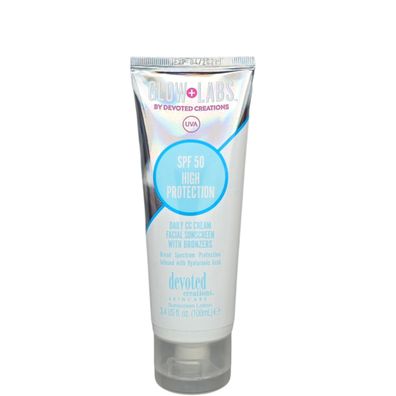 Devoted Creations/Glow+Labs SPF50 Facial Sunscreen+Bronzer 100ml/Sonnenschutz