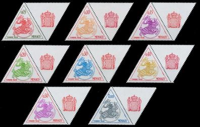 MONACO Portomarken Nr 67ZfRe-74ZfRe postfrisch X3BA596