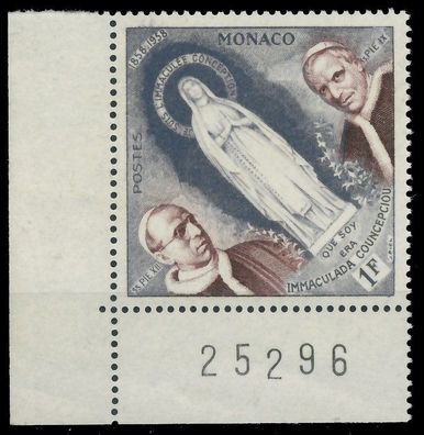 MONACO 1958 Nr 590 postfrisch ECKE-ULI X3BA6DE